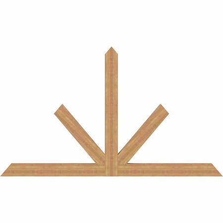 Ekena Millwork Saratoga Timber Gable Bracket, Western Red Cedar, 96"W x 56"H x 3 1/2"D x 5 1/2"F, 14/12 Pitch GBW096X56X0406SAR00SWR